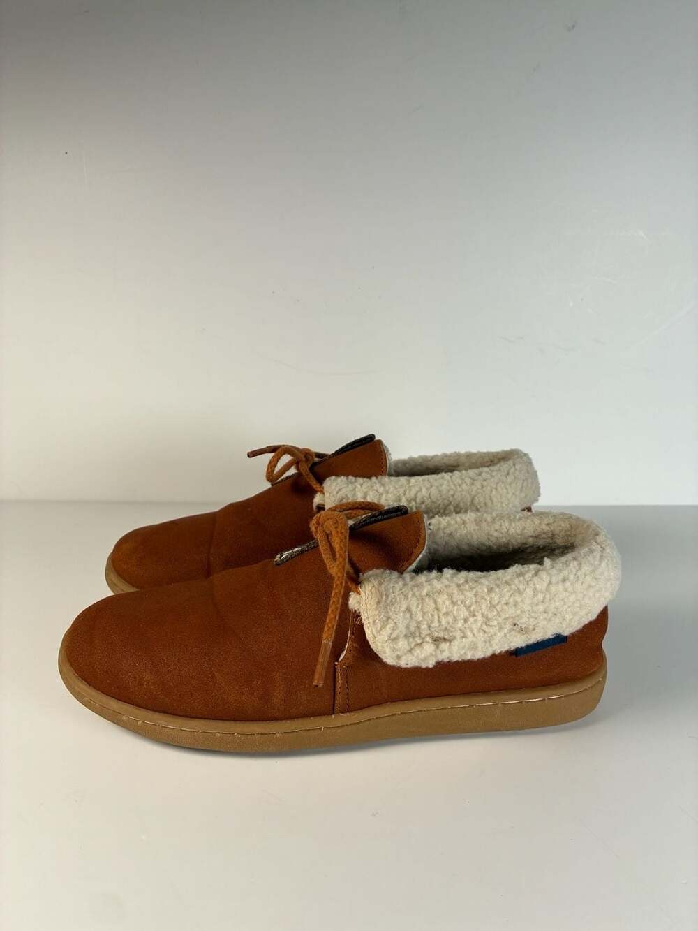 Pendleton Homestead Faux Fur Lined Suede Moccasin Slippers Size 7 - Picture 10 of 10